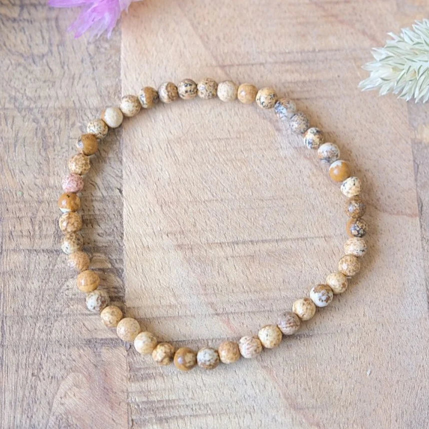 Bracelet Fin en Pierres Naturelles de 4mm