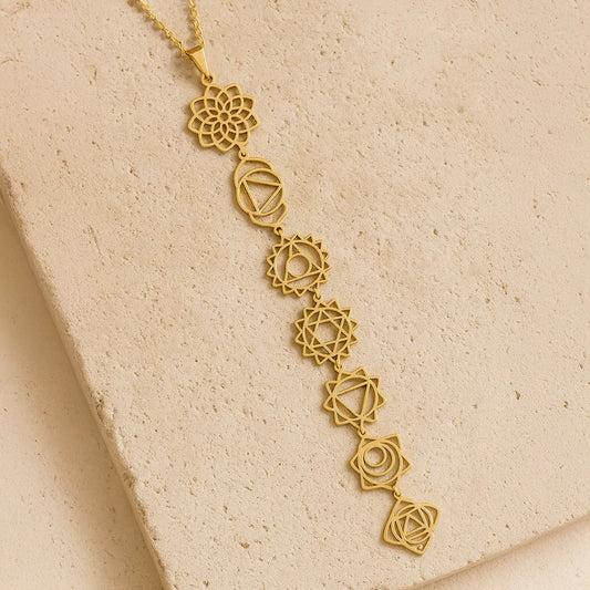 Collier des 7 Chakras - Symboles Sacrés